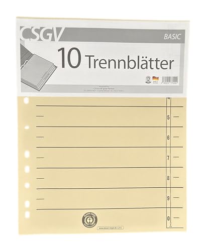 A4 Maxi Trennblätter Beige 210 g/m² – 10er Pack - Robuste Register mit Universallochung - Trennblätter Ordner Register Kalender - Eurolochung - Blauer Engel A4 Maxi Trennblätter Beige 210 g/m² – 10er Pack - Robuste Register mit Universallochung - Trennblätter Ordner Register Kalender - Eurolochung - Blauer Engel von Fündig