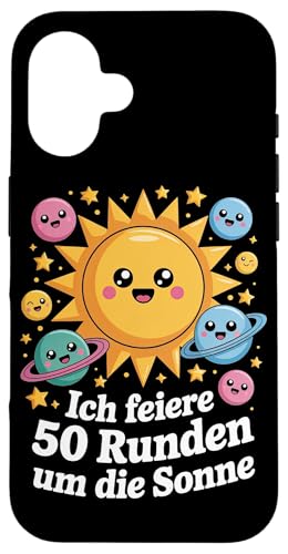 Ich Feiere 50 Runden Um Die Sonne Hülle für iPhone 16 Ich Feiere 50 Runden Um Die Sonne Hülle für iPhone 16 von Fünfzig 50 Geburtstag Sonne Feier