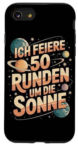 Ich Feiere 50 Runden Um Die Sonne Hülle für iPhone SE (2020) / 7 / 8 von Fünfzig 50 Geburtstag Sonne Feier