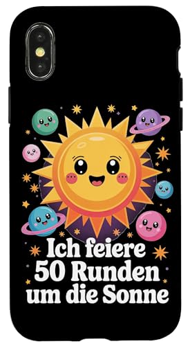Ich Feiere 50 Runden Um Die Sonne Hülle für iPhone X/XS Ich Feiere 50 Runden Um Die Sonne Hülle für iPhone X/XS von Fünfzig 50 Geburtstag Sonne Feier