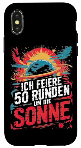Ich Feiere 50 Runden Um Die Sonne Hülle für iPhone X/XS Ich Feiere 50 Runden Um Die Sonne Hülle für iPhone X/XS von Fünfzig 50 Geburtstag Sonne Feier