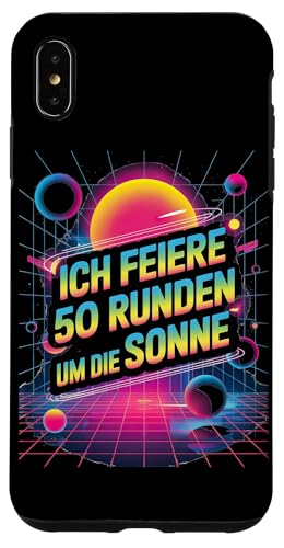 Ich Feiere 50 Runden Um Die Sonne Hülle für iPhone XS Max von Fünfzig 50 Geburtstag Sonne Feier
