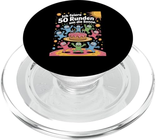 Ich Feiere 50 Runden Um Die Sonne PopSockets PopGrip für MagSafe Ich Feiere 50 Runden Um Die Sonne PopSockets PopGrip für MagSafe von Fünfzig 50 Geburtstag Sonne Feier
