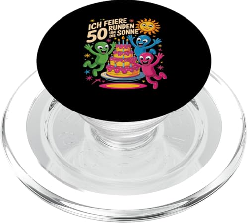 Ich Feiere 50 Runden Um Die Sonne PopSockets PopGrip für MagSafe Ich Feiere 50 Runden Um Die Sonne PopSockets PopGrip für MagSafe von Fünfzig 50 Geburtstag Sonne Feier