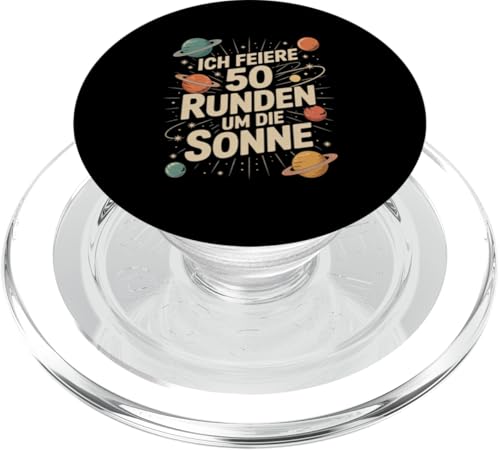 Ich Feiere 50 Runden Um Die Sonne PopSockets PopGrip für MagSafe Ich Feiere 50 Runden Um Die Sonne PopSockets PopGrip für MagSafe von Fünfzig 50 Geburtstag Sonne Feier