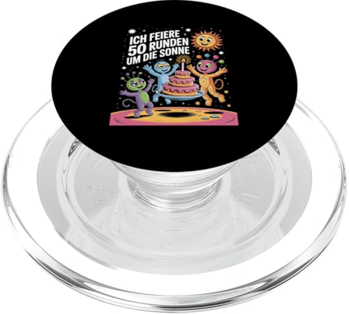 Ich Feiere 50 Runden Um Die Sonne PopSockets PopGrip für MagSafe Ich Feiere 50 Runden Um Die Sonne PopSockets PopGrip für MagSafe von Fünfzig 50 Geburtstag Sonne Feier