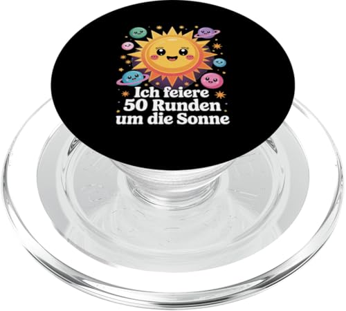 Ich Feiere 50 Runden Um Die Sonne PopSockets PopGrip für MagSafe Ich Feiere 50 Runden Um Die Sonne PopSockets PopGrip für MagSafe von Fünfzig 50 Geburtstag Sonne Feier