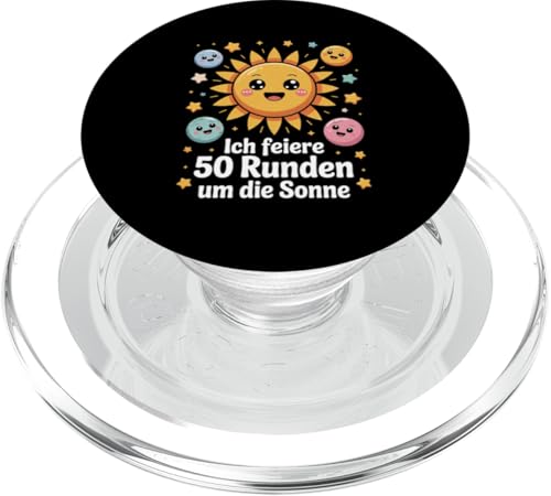 Ich Feiere 50 Runden Um Die Sonne PopSockets PopGrip für MagSafe Ich Feiere 50 Runden Um Die Sonne PopSockets PopGrip für MagSafe von Fünfzig 50 Geburtstag Sonne Feier