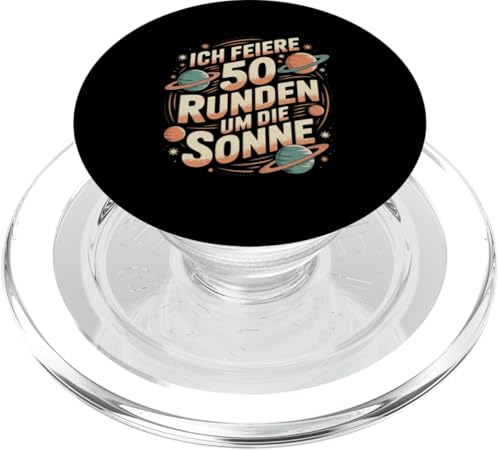 Ich Feiere 50 Runden Um Die Sonne PopSockets PopGrip für MagSafe Ich Feiere 50 Runden Um Die Sonne PopSockets PopGrip für MagSafe von Fünfzig 50 Geburtstag Sonne Feier