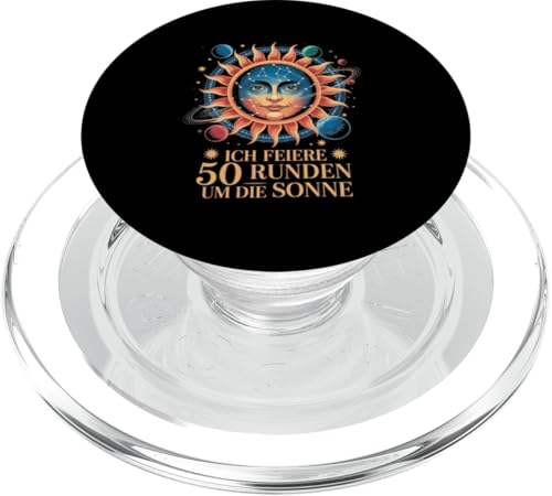 Ich Feiere 50 Runden Um Die Sonne PopSockets PopGrip für MagSafe Ich Feiere 50 Runden Um Die Sonne PopSockets PopGrip für MagSafe von Fünfzig 50 Geburtstag Sonne Feier