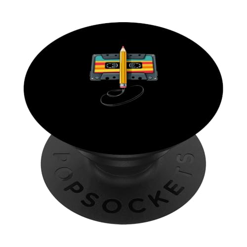 80er 90er Kassette Retro Outfits PopSockets Klebender PopGrip 80er 90er Kassette Retro Outfits PopSockets Klebender PopGrip von Für alle Mixtape- und Retro Kassetten Fans!