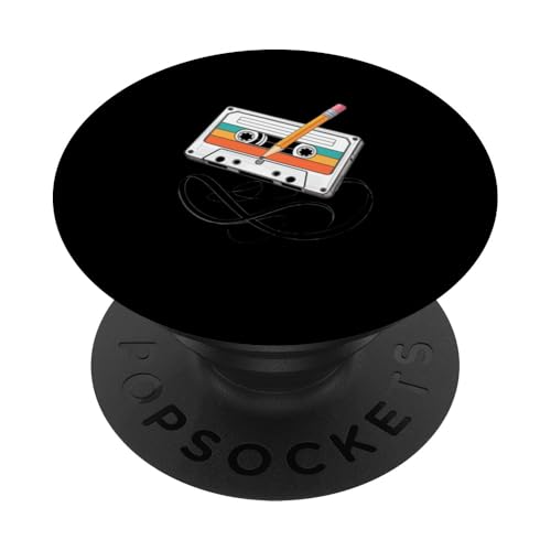 80er 90er Kassette Retro Outfits PopSockets Klebender PopGrip 80er 90er Kassette Retro Outfits PopSockets Klebender PopGrip von Für alle Mixtape- und Retro Kassetten Fans!