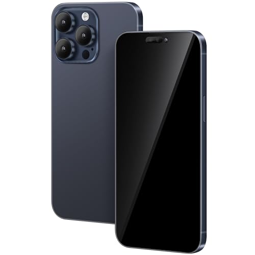 FufoneUS Anzeige gefälschte Spielzeug Handy Metallic Modell Nicht funktionierende Replik 1:1 Telefon für Phone 15 Pro Max gefälschte Spielzeug Handy (Fur 15 Pro Max Blau Schwarzer Bildschirm) von FufoneUS