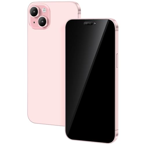FufoneUS Anzeige gefälschte Spielzeug Telefon Handy Metallic-Modell Nicht funktionierende Replik 1:1 Telefon für Phone 15 gefälschte Spielzeug Handy (for 15 Rosa Schwarzer Bildschirm) von FufoneUS
