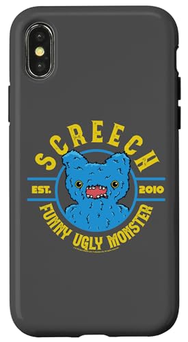 Fuggler Screech Blue FuggGlow Lustiges hässliches Monster Hülle für iPhone X/XS von Fuggler
