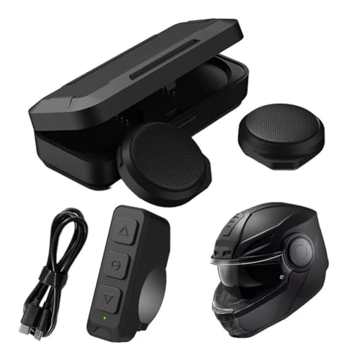 Fuhjythy Bluetooth-Headset für Motorradhelme, Sking-Kopfhörer, Automatische Antwort mit Geräuschunterdrückung für Stereomusik, Hoher Klang von Fuhjythy