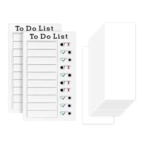 Fuhjythy Chore-Chart Check-List Task-Board-Set mit Schiebereglern Tägliche To-Do-Liste Reminder-Board-Set Kit Abnehmbare Wiederverwendbare Aufgaben-Chart von Fuhjythy