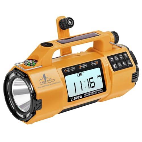 Fuhjythy Multi-Funktions-Notfallradio mit Großer Taschenlampe, Großem Lautsprecher, Handkurbel-Generator und AM/FM/SW/-Bändern Fuhjythy Multi-Funktions-Notfallradio mit Großer Taschenlampe, Großem Lautsprecher, Handkurbel-Generator und AM/FM/SW/-Bändern von Fuhjythy