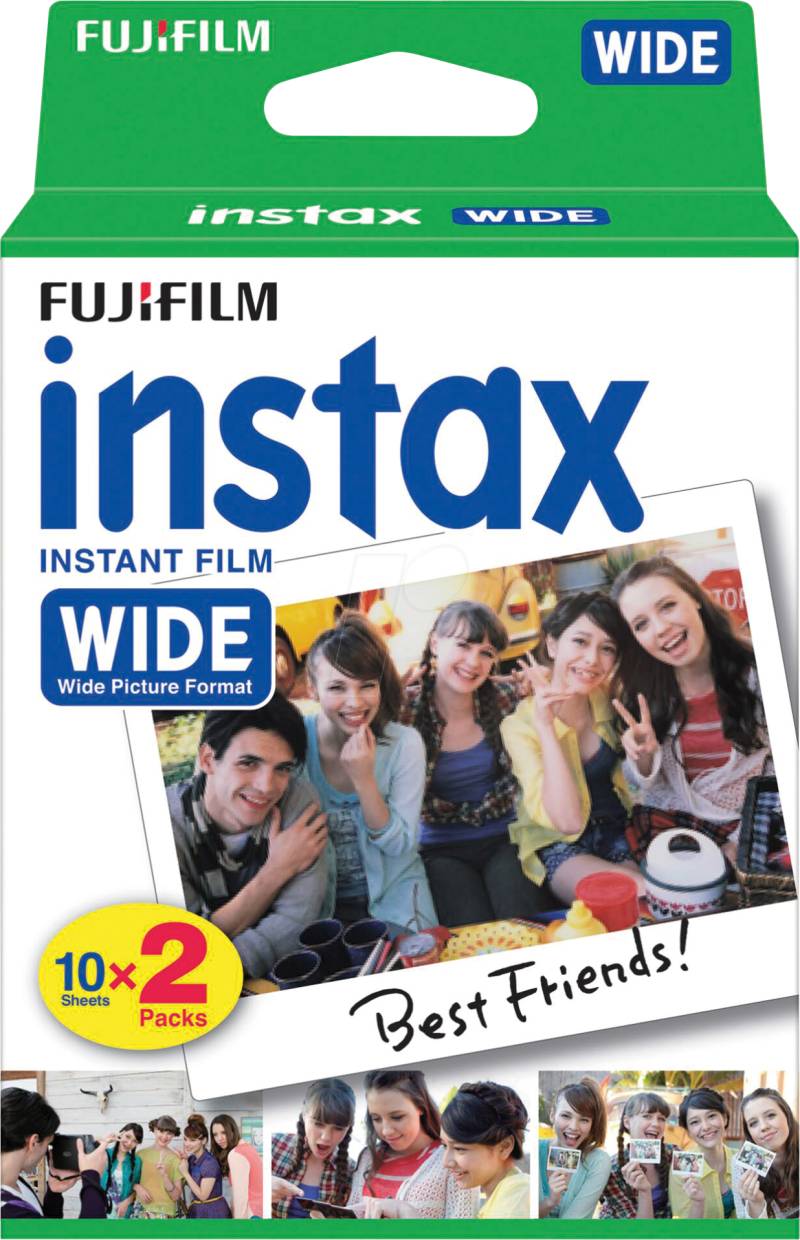 FUJI 16385995 - Fujifilm Instax WIDE Film, Rahmen: weiß von Fujifilm