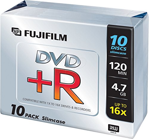 Fuji 10x DVD+R 4,7GB 120Min 16x SJC von Fujifilm