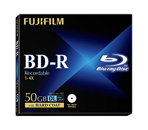 Fuji 50 GB 1–4 X Blu-Ray BD-R Disc in Jewel Case (5 Stück) von Fujifilm