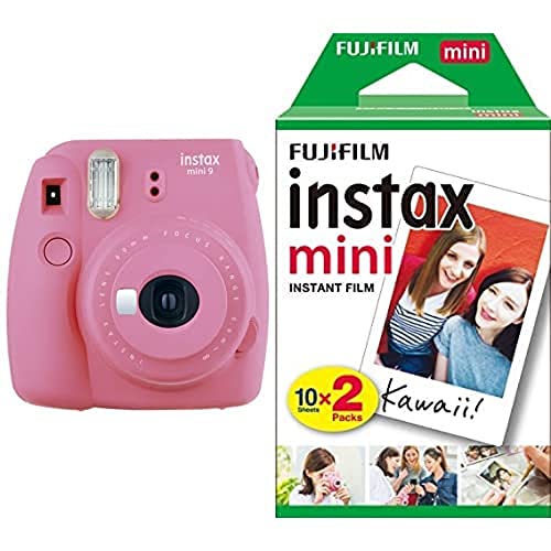 Fujifilm Instax Mini 9 Kamera, flamingo rosa mit Film von Fujifilm