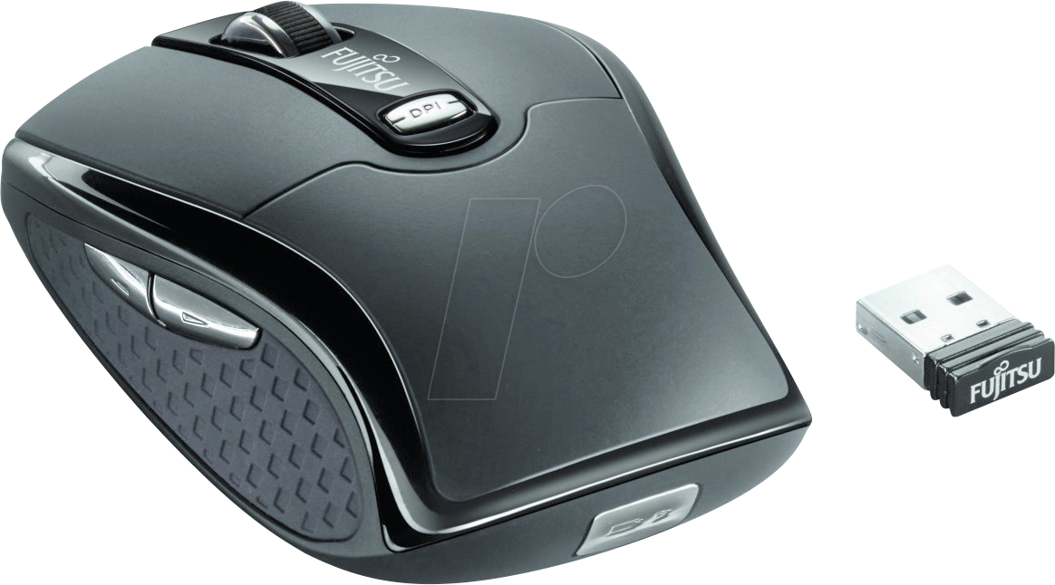 FUJITSU WI660 - Maus (Mouse), Funk, schwarz von Fujitsu