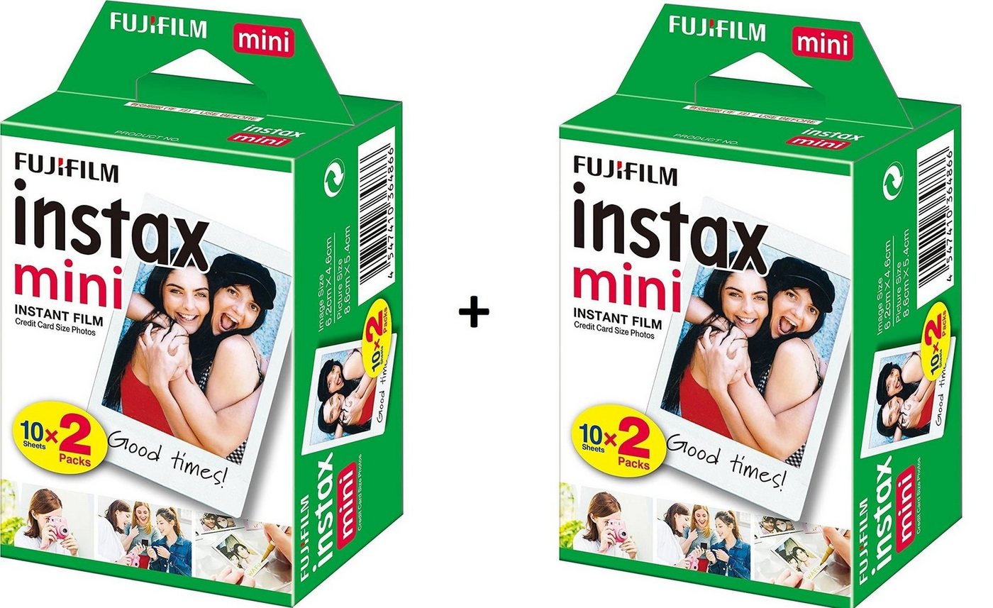 Fujitsu 2x Fujifilm Instax Mini Instant Film Doppelpack - 4x10 Aufnahmen für Sofortbildkamera von Fujitsu