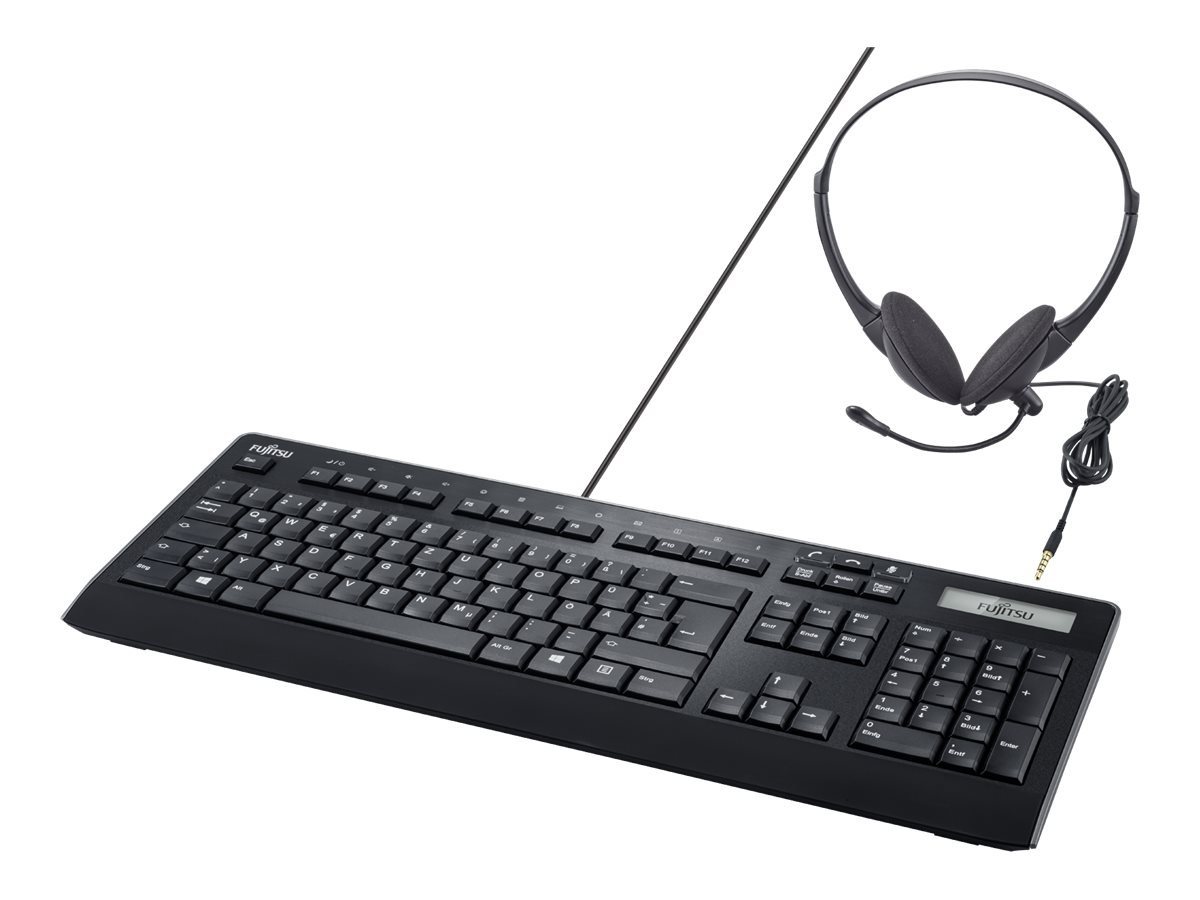 Fujitsu FUJITSU Keyboard KB950 Phone DE inkl. Headset USB Keyboard Skype inkl. USB-Tastatur von Fujitsu