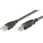 MicroConnect USBAB01B USB-Kabel, 0,1 m, USB A, USB B, 2.0, Stecker/Stecker, Schwarz von MicroConnect