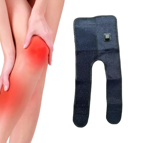 Fukamou Knie-Heizkissen Für Knie, Beheizte Kniebandage,Beheizte Knieschützer, Verstellbare USB-Kniebandage | Warme Elektrische -Kniestütze, 3-Gang-Temperatur-Kniewärmer Für Das Knie von Fukamou