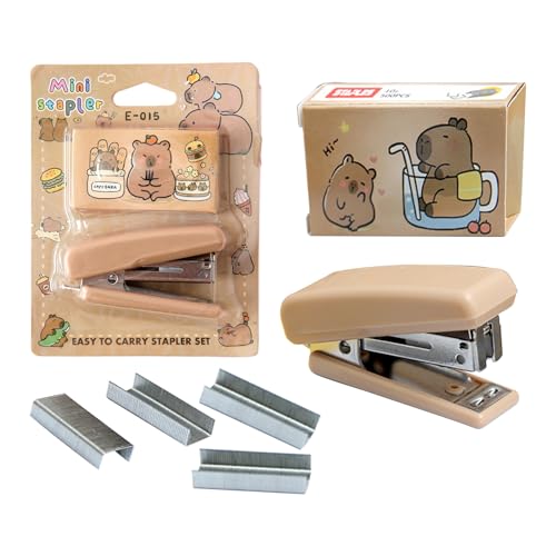 Fukamou Niedliche Tier-Heftgeräte Für Den Schreibtisch, Neuartige Tier-Heftgeräte - Desktop-Heftgerät - Cartoon- -Arbeitsplatz-Hefter, Tragbare Kinder, Süße Capybara-Hefter Für Arbeit, Schule Fukamou Niedliche Tier-Heftgeräte Für Den Schreibtisch, Neuartige Tier-Heftgeräte - Desktop-Heftgerät - Cartoon- -Arbeitsplatz-Hefter, Tragbare Kinder, Süße Capybara-Hefter Für Arbeit, Schule von Fukamou