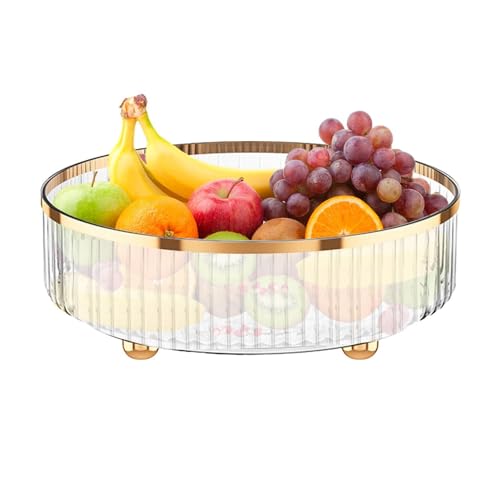 Fukamou Rotierende Drehteller-Aufbewahrung, 360 Drehbares, Rostfreies, Verschleißfestes Gewürzregal, Rutschfester Make-up-Drehteller Transparent Für Kühlschrank Fukamou Rotierende Drehteller-Aufbewahrung, 360 Drehbares, Rostfreies, Verschleißfestes Gewürzregal, Rutschfester Make-up-Drehteller Transparent Für Kühlschrank von Fukamou