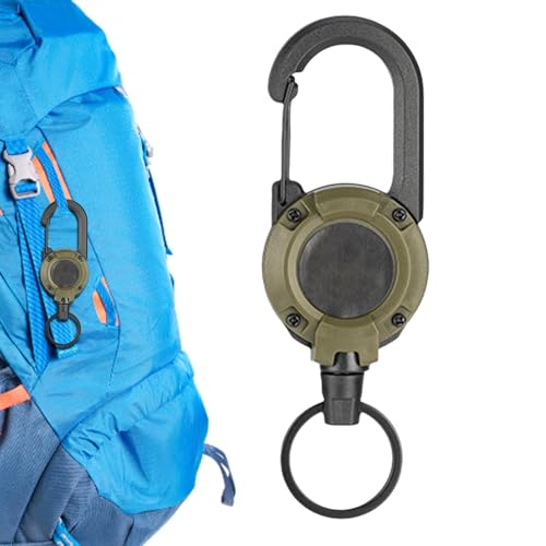Einziehbarer Schlüsselanhänger, belastungsresistenter Karabiner mit eingezogener Stahlschnur – ausziehbarer Schlüsselanhänger für Sicherheit, Arbeitsabzeichen-Clip für Wachstumslicht, Spanngurte Einziehbarer Schlüsselanhänger, belastungsresistenter Karabiner mit eingezogener Stahlschnur – ausziehbarer Schlüsselanhänger für Sicherheit, Arbeitsabzeichen-Clip für Wachstumslicht, Spanngurte von Fulenyi