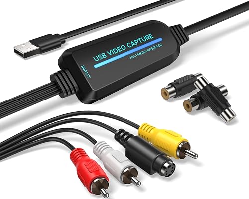 VHS zu Digital Konverter -1080p USB 2.0 Capture Card - Konvertiert VHS, Mini DV, Hi8, DVD und Videorekorder zu Digital für Mac/Windows VHS zu Digital Konverter -1080p USB 2.0 Capture Card - Konvertiert VHS, Mini DV, Hi8, DVD und Videorekorder zu Digital für Mac/Windows von Fulfalic