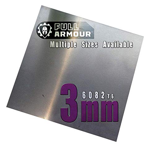 Aluminiumblech 3mm 100 mm x 100 mm (10cm x 10cm) von Full Armour