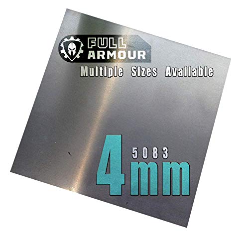 Aluminiumblech 4mm 5083 100 mm x 100 mm (10cm x 10cm) von Full Armour