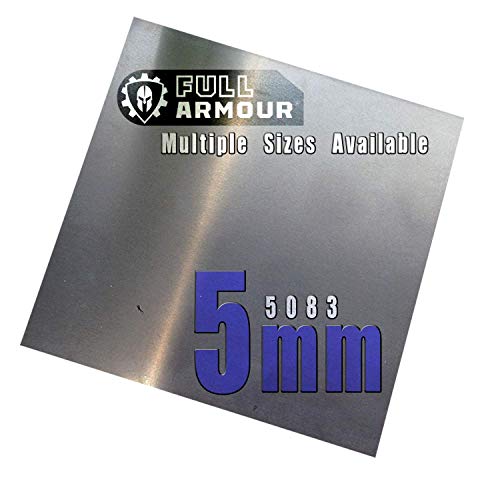 Aluminiumblech 5mm 5083 100 mm x 100 mm (10cm x 10cm) von Full Armour
