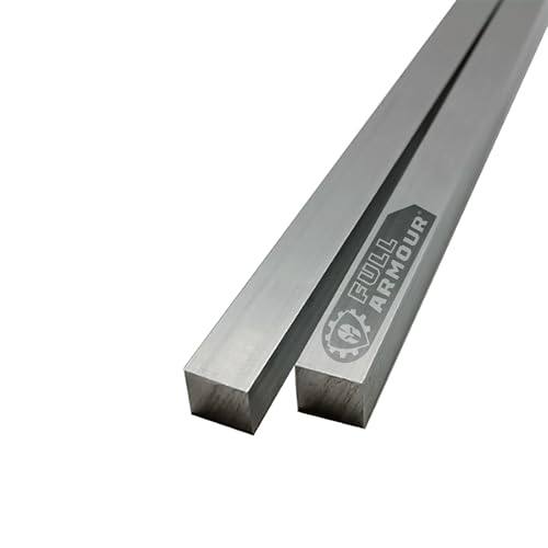 Full Armour Aluminium-Vierkantstange, 2 cm x 2 cm x 10 cm, 2 Stück von Full Armour