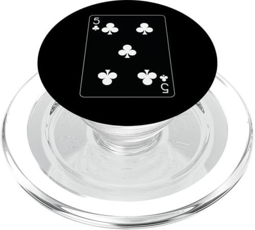 Five of Clubs Spielkarte PopSockets PopGrip für MagSafe von Full Deck of Playing Cards for light colors