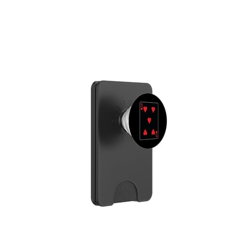 Five of Hearts Spielkarte PopSockets PopWallet für MagSafe von Full Deck of Playing Cards for light colors