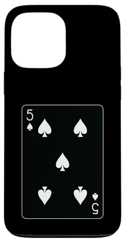 Five of Spades Spielkarte Hülle für iPhone 13 Pro Max von Full Deck of Playing Cards for light colors
