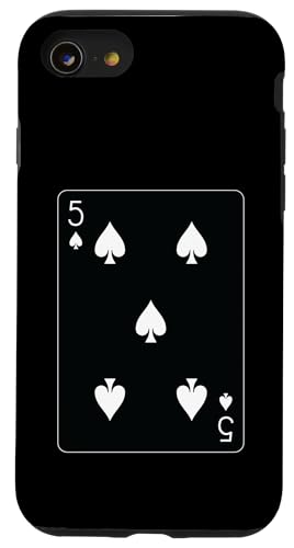 Five of Spades Spielkarte Hülle für iPhone SE (2020) / 7 / 8 von Full Deck of Playing Cards for light colors