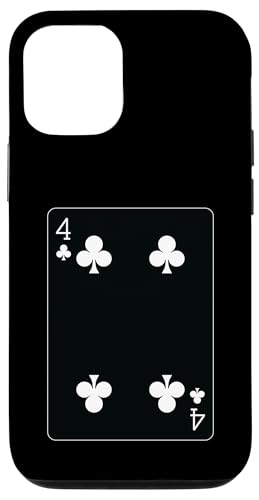 Four of Clubs Spielkarten Hülle für iPhone 12/12 Pro von Full Deck of Playing Cards for light colors