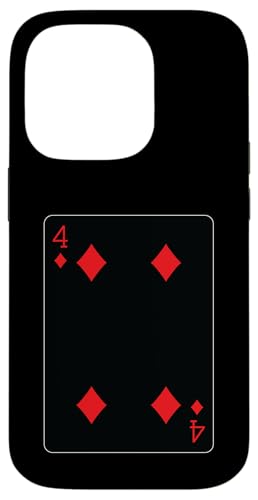 Four of Diamons Spielkarte Hülle für iPhone 14 Pro von Full Deck of Playing Cards for light colors