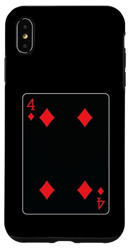 Four of Diamons Spielkarte Hülle für iPhone XS Max von Full Deck of Playing Cards for light colors