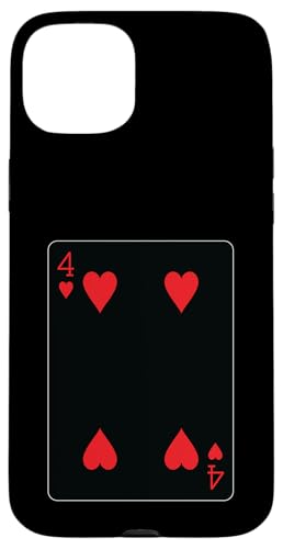 Four of Hearts Spielkarte Hülle für iPhone 15 Plus von Full Deck of Playing Cards for light colors