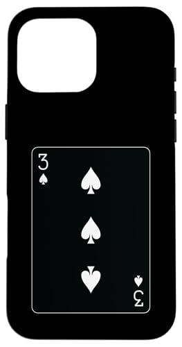 Spielkarte "Three of Spades" Hülle für iPhone 16 Pro Max von Full Deck of Playing Cards for light colors