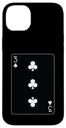 Spielkarte mit drei Clubs Hülle für iPhone 14 Plus von Full Deck of Playing Cards for light colors