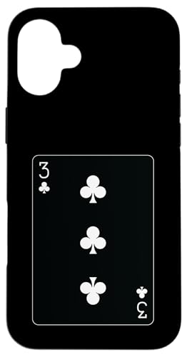 Spielkarte mit drei Clubs Hülle für iPhone 16 Plus von Full Deck of Playing Cards for light colors